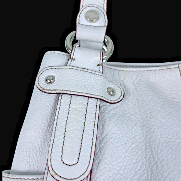 Tignanello Perfect 10 White Leather Purse Shoulder Bag S - Picture 5 of 12
